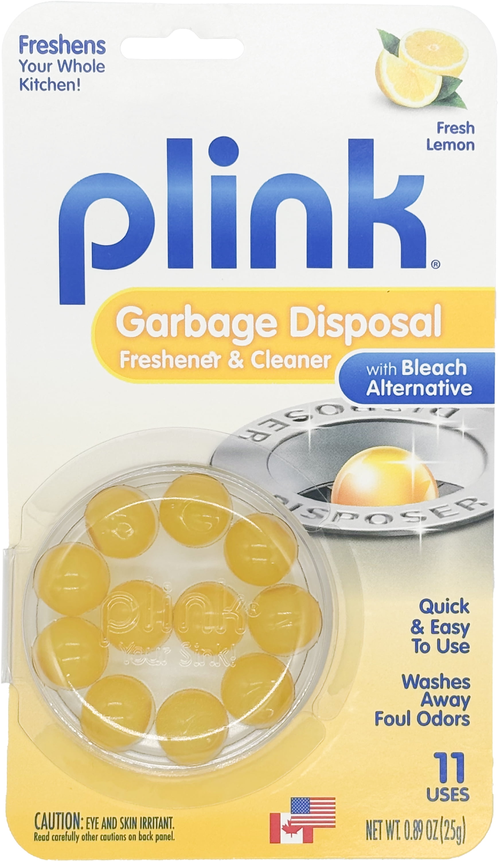 Plink Fresh Lemon Garbage Disposer Cleaner and Deodorizer, 11 Count