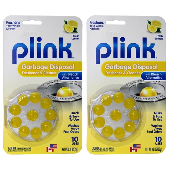 Plink Garbage Disposal Cleaner and Freshener Lemon Scent 10 Uses 0.81 oz (Pack of 2)