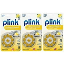 Plink Garbage Disposal Cleaner & Disposer Deodorizer 10 Treatment Pack- Lemon Scent 3 Pack