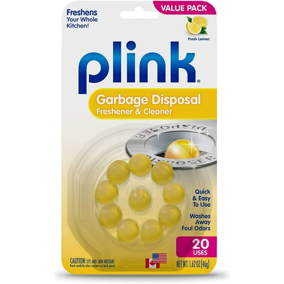 Plink Garbage Disposal Cleaner Lemon Scent - Septic Safe - 20 Ct