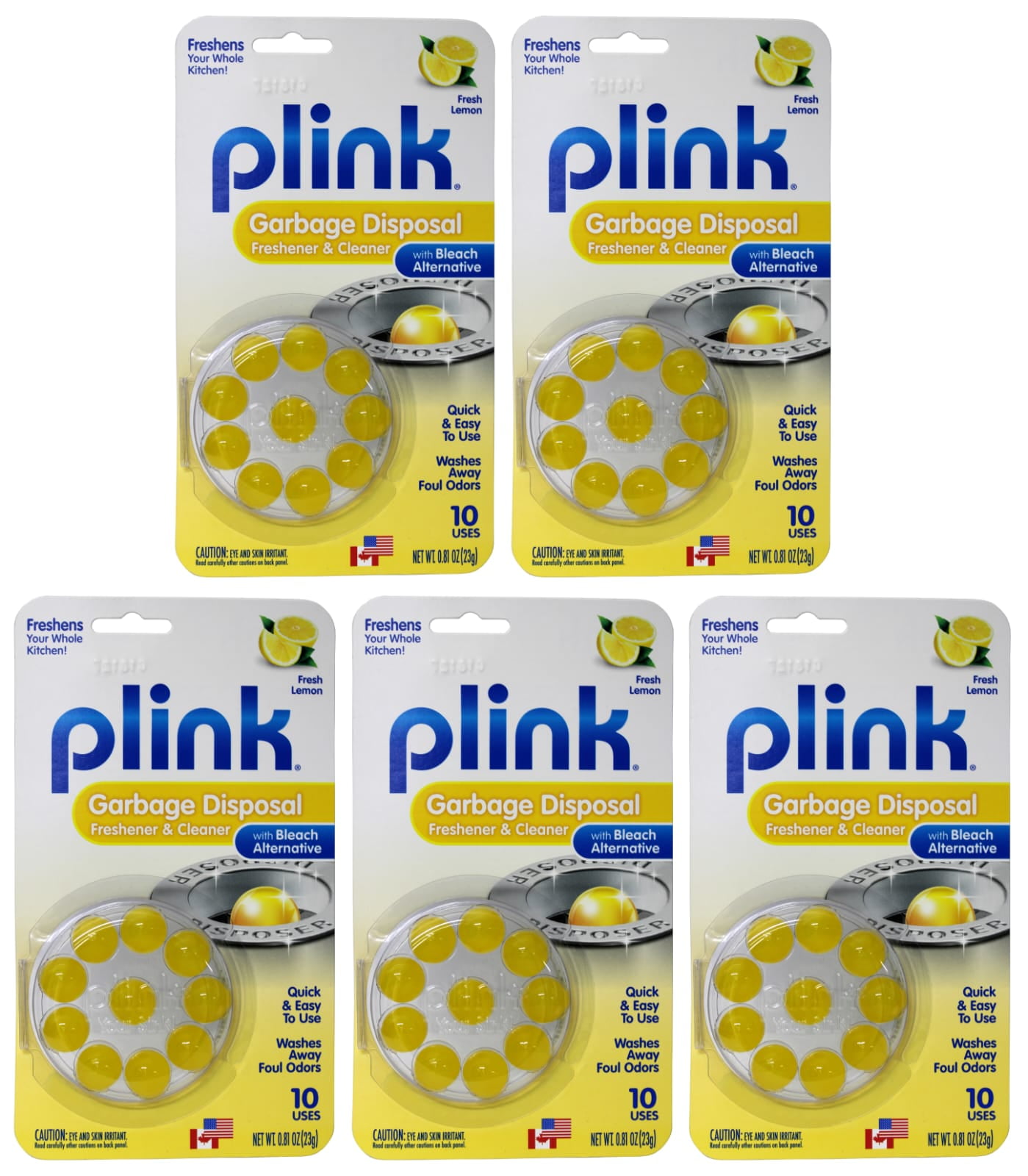 Plink Garbage Disposer Cleaner & Deodorizer (10-Count) Pack of 5 ...