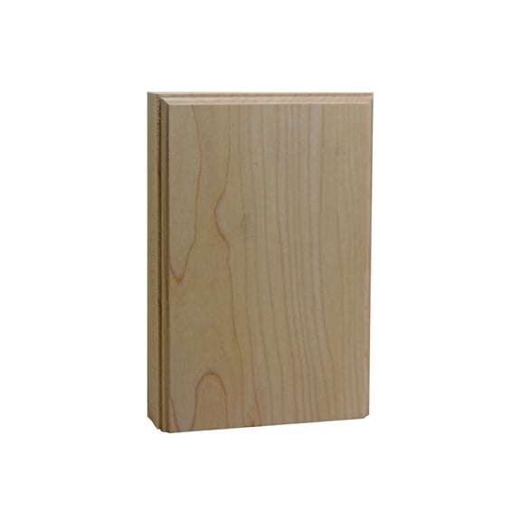 Plinth Block 1" x 4" Hardwood Base & Casing Block 6" Tall EWAP46, Maple