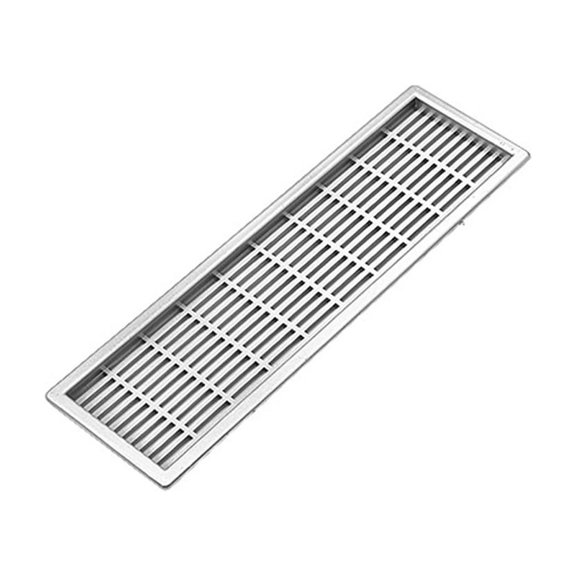 Plinth Vent Grill Cover Made from ABS Material Suitable for Kitchen and Bedroom Ventilation with Robust Construction (silver)