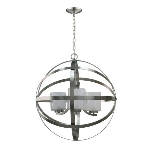 Plise Collection Three Light Chandelier