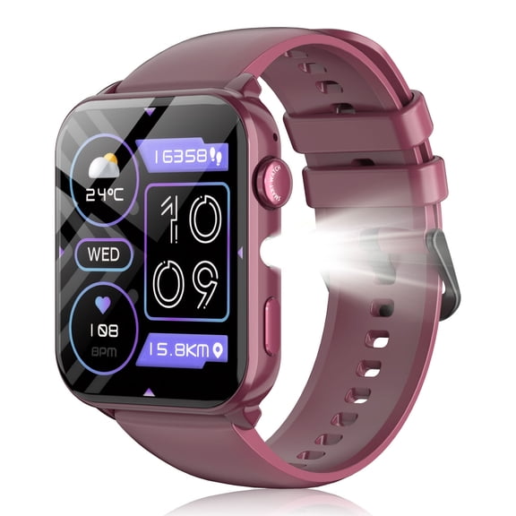 Pliwier Smart Watch for Women, Bluetooth Calling, 1.91" HD Touchscreen Fitness Tracker, 100+ Sport Modes, IP68 Waterproof, Activity Tracker, Message Notifications for Android iPhone (Purple)