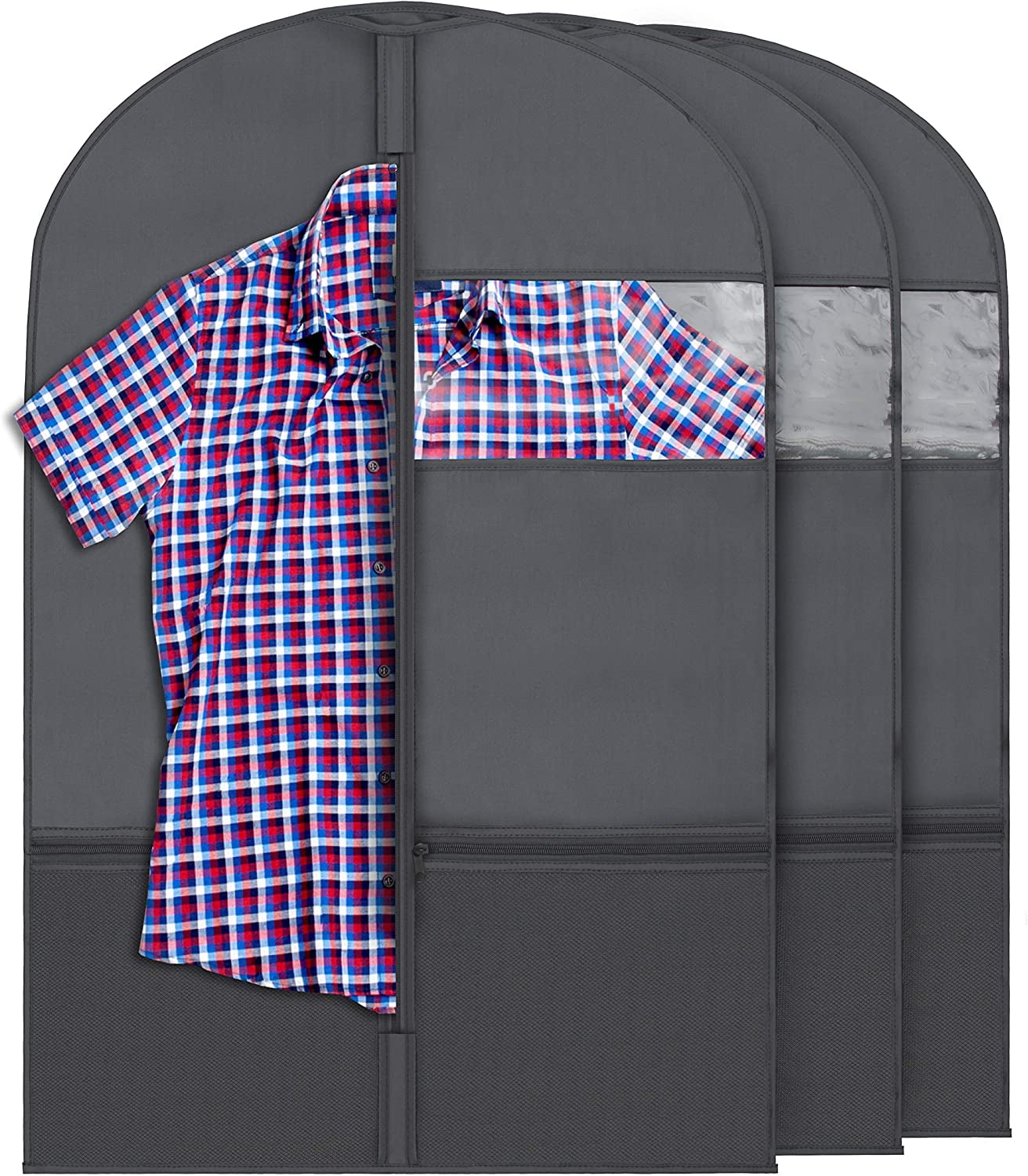 Plixio 36" Kids Garment Bags for Dance Costumes, Childrens Hanging Clothes, Uniform, Suits, Girls Dress Recital Outfit Organizer - Dance Garment Bags For Dancers with Zippered Pockets