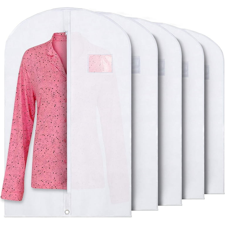 Garment Bags, Clear Moth Proof Suits Cover for Hanging Clothes