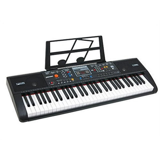 Plixio 61-Key Digital Piano with Sheet Music Stand, Built-in Speakers, Portable Keyboard