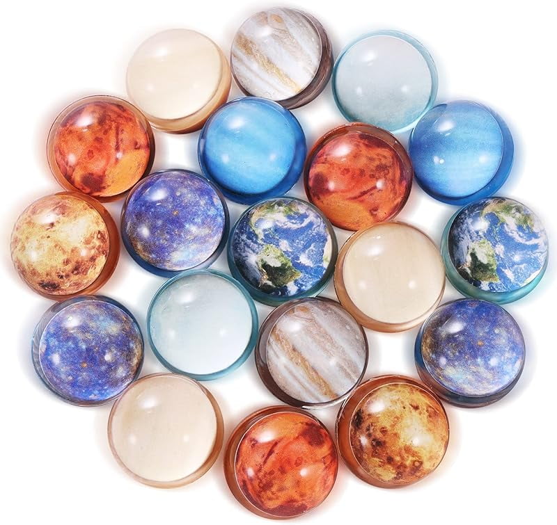 Chalyna 50-Pack Galaxy Bouncy Balls – 32mm Space Theme Rubber Balls, Party Favors & Fidget Toys