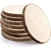 Pllieay 8 Pack 8-9 Inch Round Rustic Wood Slices for Weddings, Table Centerpieces and Other DIY Projects
