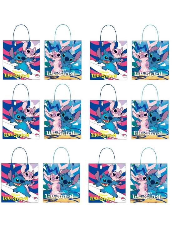 Lilo and Stitch Party Bags, Plastic Assorted, (12 Piece)