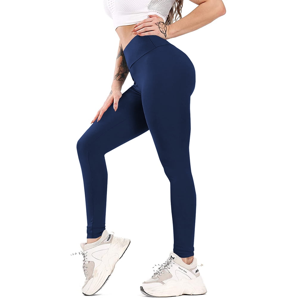 Plnotme Women's High Waist Yoga Pants Tummy Control Butt Lifting Scrunch  Booty Leggings Bowknot Solid Color Classic Simple Comfy Workout Running  Tights 