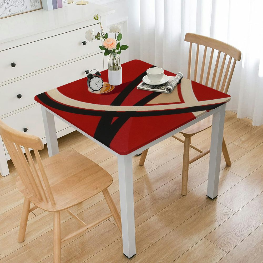 Cute Animal Mallard Duck Fitted Round Tablecloth Waterproof Table Cloth