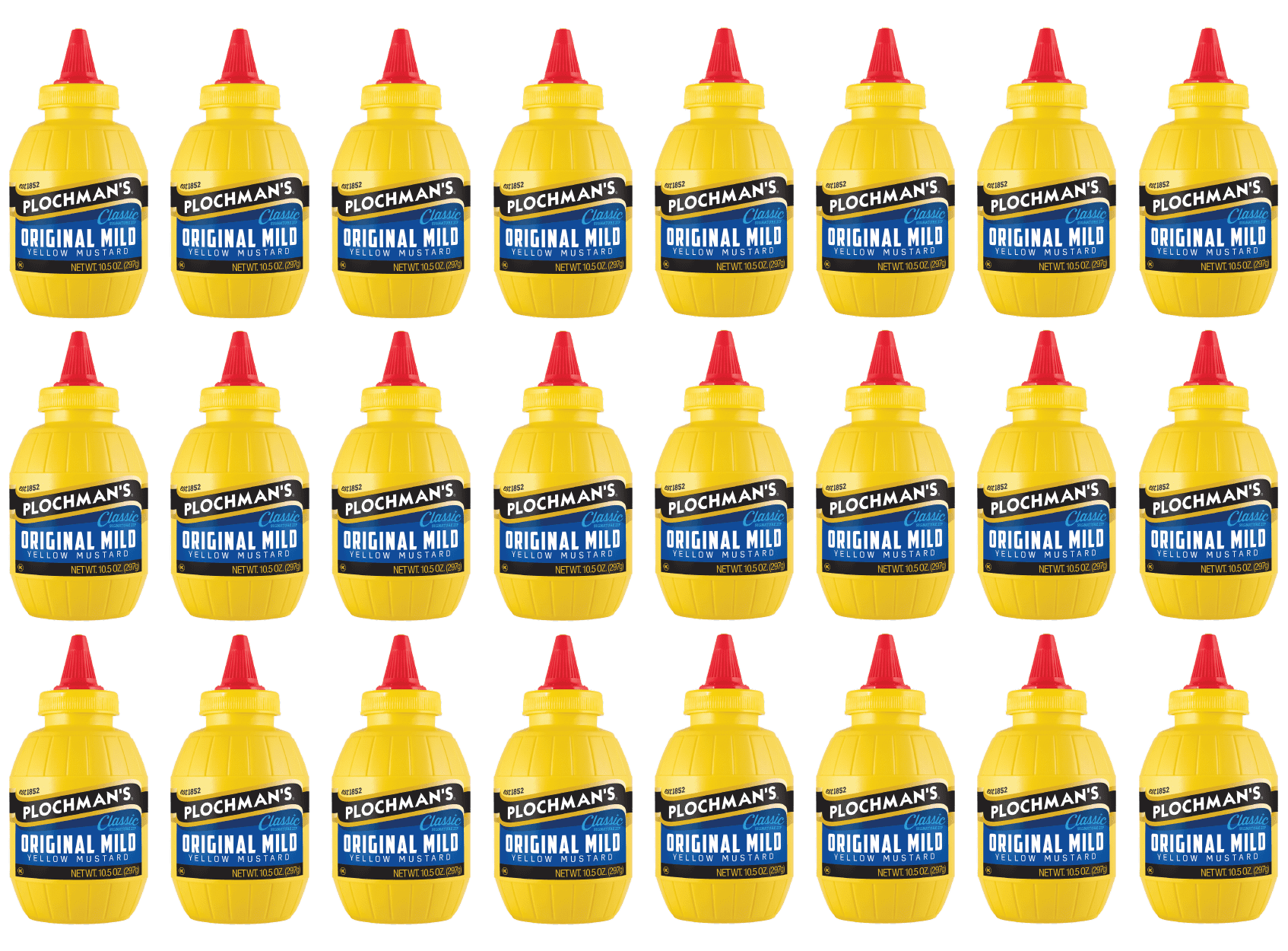 Plochman's Original Mild Classic Yellow Mustard, Classic Signature Zip