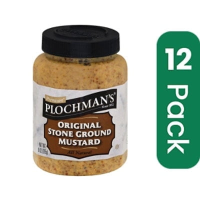 Plochman's Stone Ground Mustard 9 oz (Pack of 12)