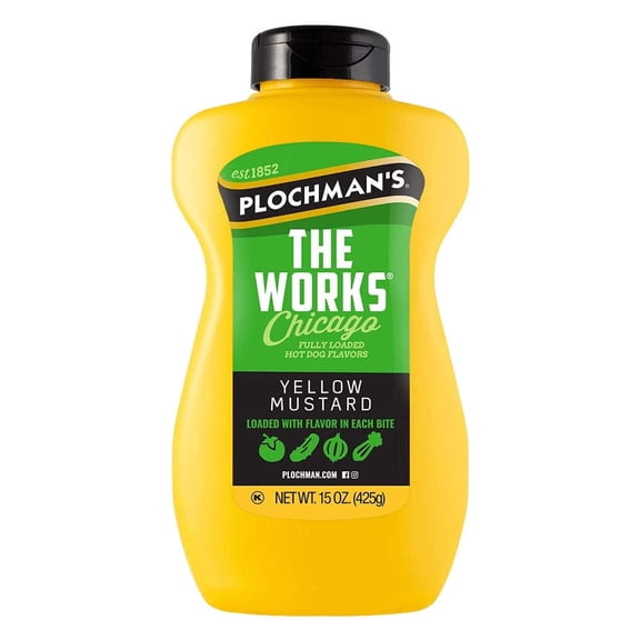 Plochmans The Works Mustard - 15 Oz
