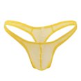 thumbnail image 1 of Ploknplq Boxers for Men Mens Underwear Boxer Briefs Mens Simple Personality Fashion Casual Sexy Mini Thong Underwear T Pants Grenadine Mens Boxer Briefs Yellow One Size, 1 of 4