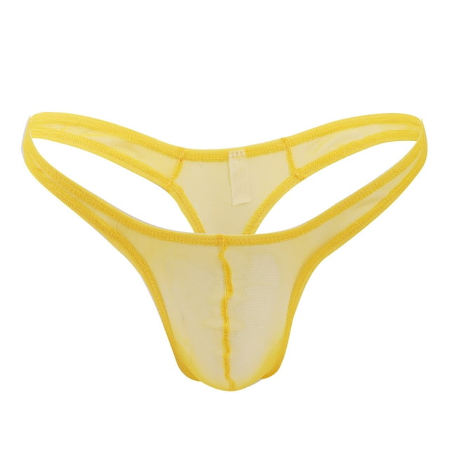 Ploknplq Boxers for Men Mens Underwear Boxer Briefs Mens Simple Personality Fashion Casual Sexy Mini Thong Underwear T Pants Grenadine Mens Boxer Briefs Yellow One Size