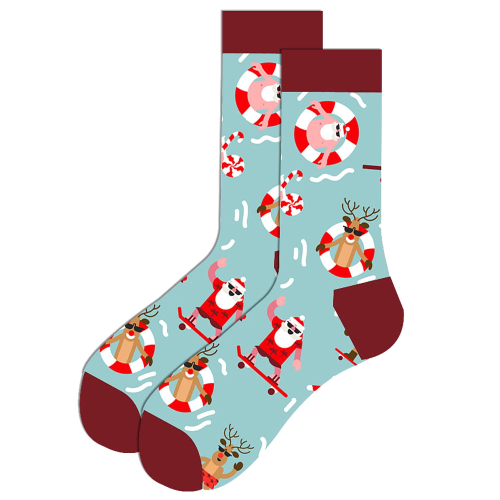 Ploknplq Compression Socks Christmas Socks for Women Socks Print Socks