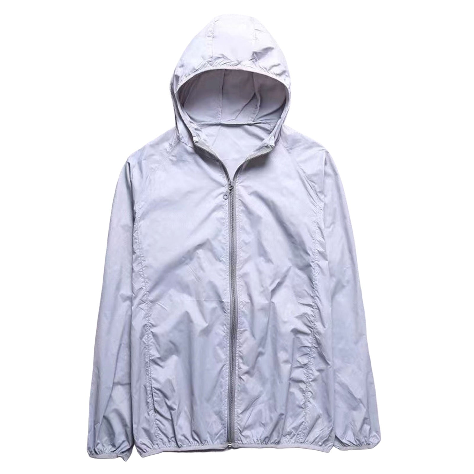 Ploknplq Fall Outfits Jackets for Men Male Solid Color Hooded Sun