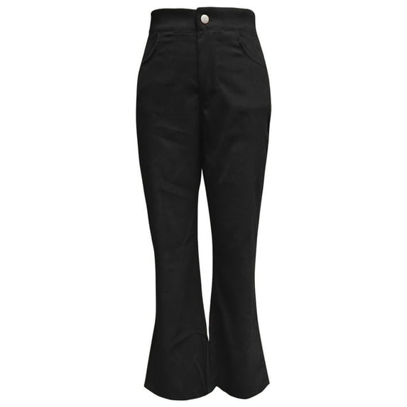 Ploknplq High Waisted Jeans for Women Trousers Pants for Women Solid Color Corduroy Temperament Trousers Micro Lapels High Waist Casual Pants Joggers for Women Womens Pants Sweatpants Women Black 2XL