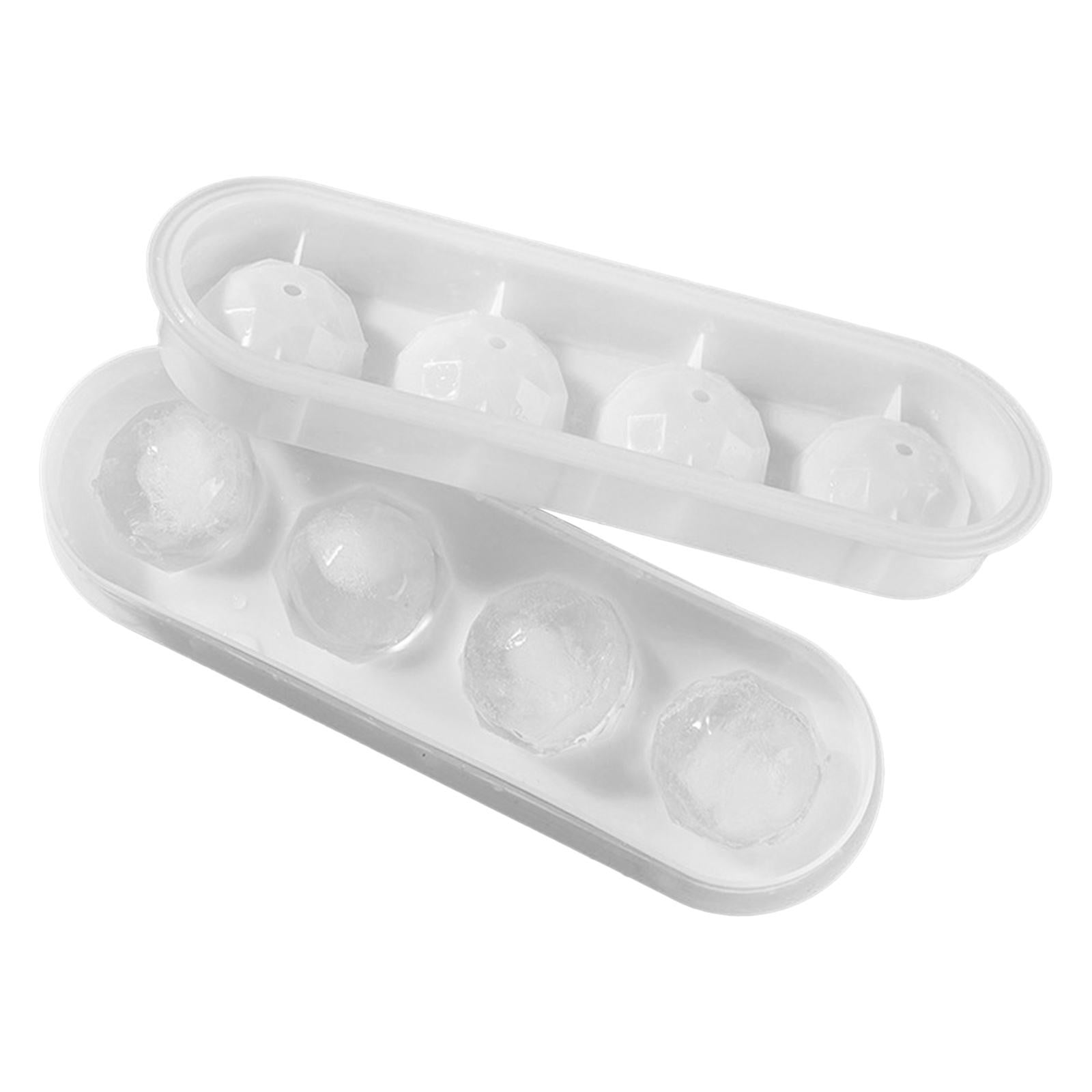 Ploknplq Kitchen Organizers and Storage Flexible Ice Tray 4 Ice Molds for Freezer Easy Release