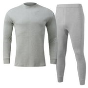 HEAT HOLDERS Mens Cotton Thermal Underwear Long Johns Charcoal
