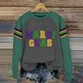 thumbnail image 1 of Ploknplq Mardi Gras Party Decor,Womens Hoodies Pullover,Mardi Gras Shirt Purple Gold Green Women's Print Hoodless Sweatshirt,Mardi Gras Party Favors,Hoodies for Women Z Gray L, 1 of 4