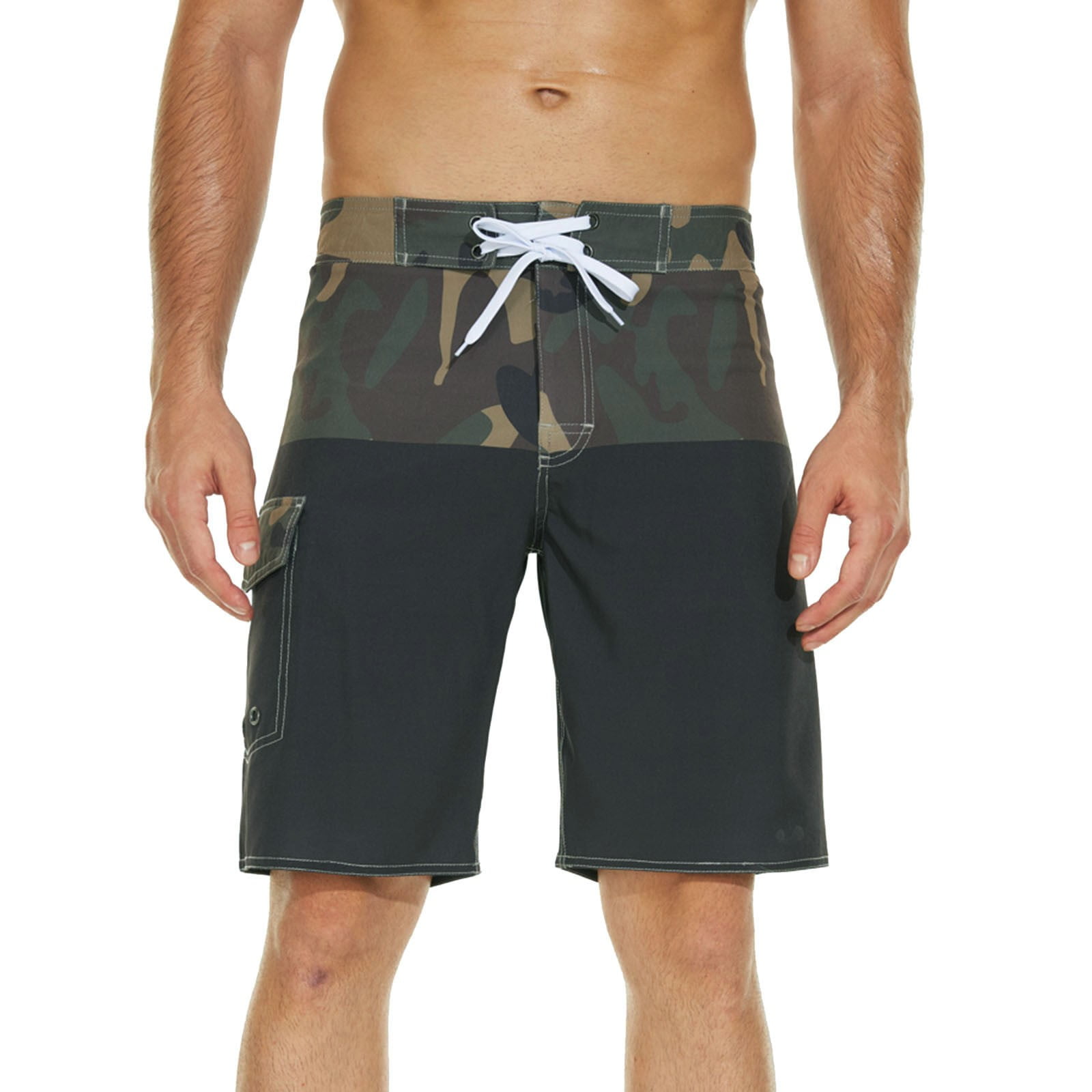 Ploknplq Mens Bathing Suit Swimsuit Suit Waist Adjustable Drawstring