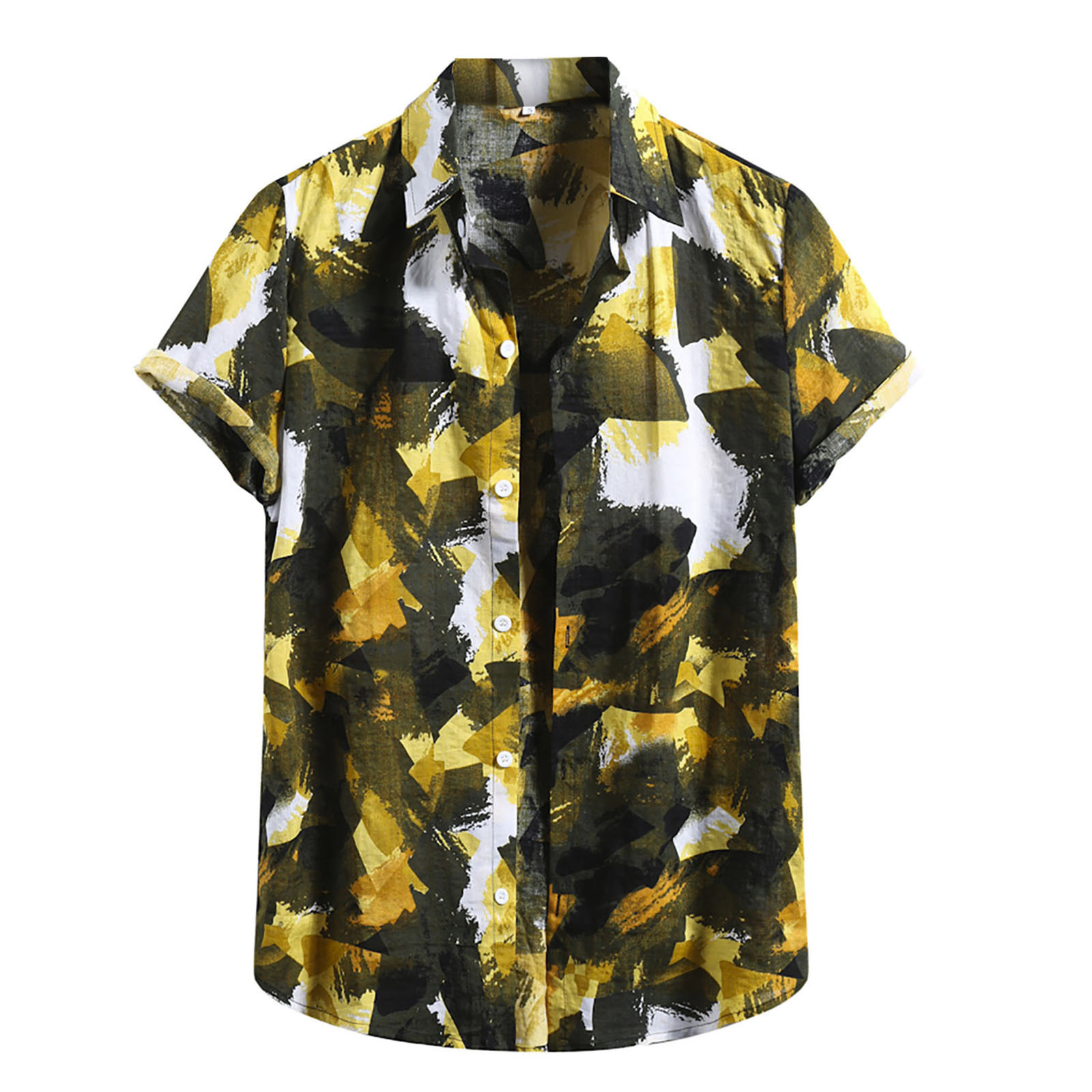 Ploknplq Mens Shirts Polo Shirts for Men Men's Fashion Print Short