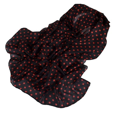 Ploknplq Womens Fall Fashion 2023 Scarf Women Polka Dots Print Soft Chiffon Shawl Wrap Wraps Scarf Scarves Shawls and Wraps