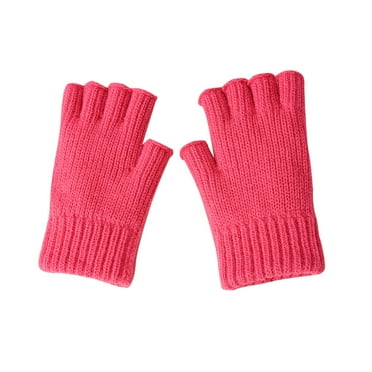 Ploknplq Womens Fall Fashion 2023 Winter Gloves Womens Half Finger Gloves Autumn and Winter Thickened Warm and Cold Knitted Exposed Finger Knitted Gloves Gloves