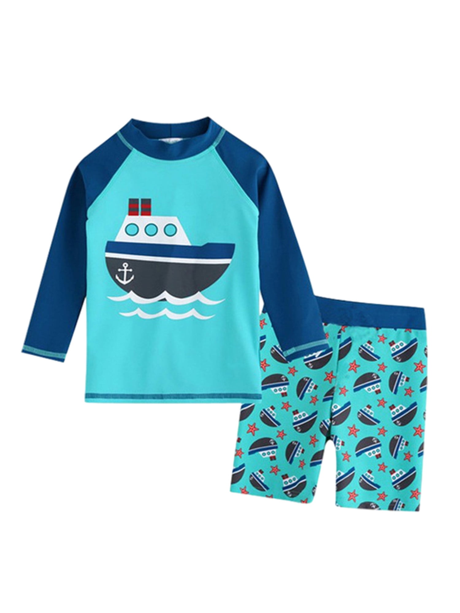 Ploreser Baby Boys Toddler Children Kids 2pcs Swimsuit Swimwear Set