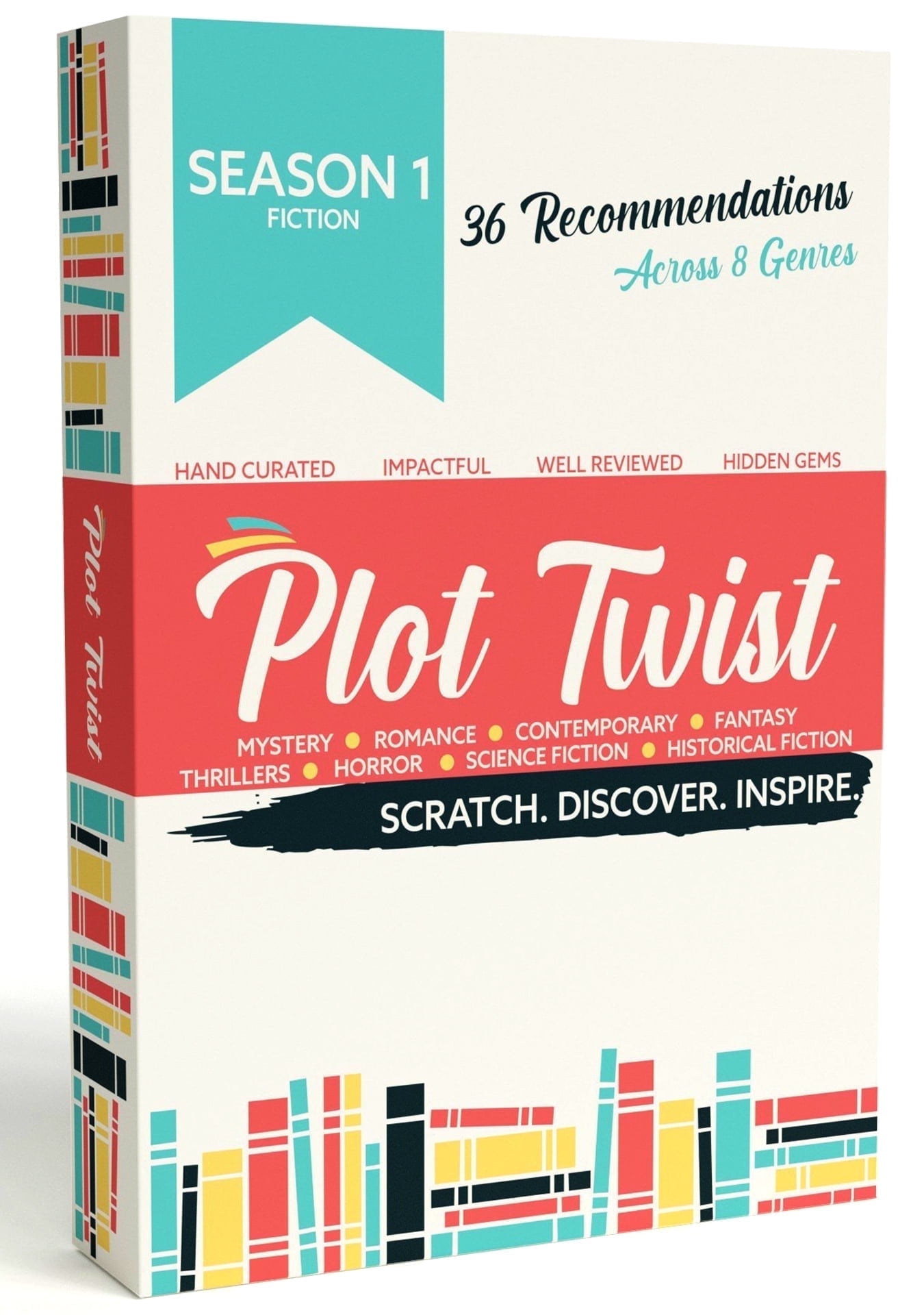 Plot Twist Book Club Cards - 36 Scratch Off Recommendations Across 8 Genres - Fun Reading Challenge For Couples & Book Lovers