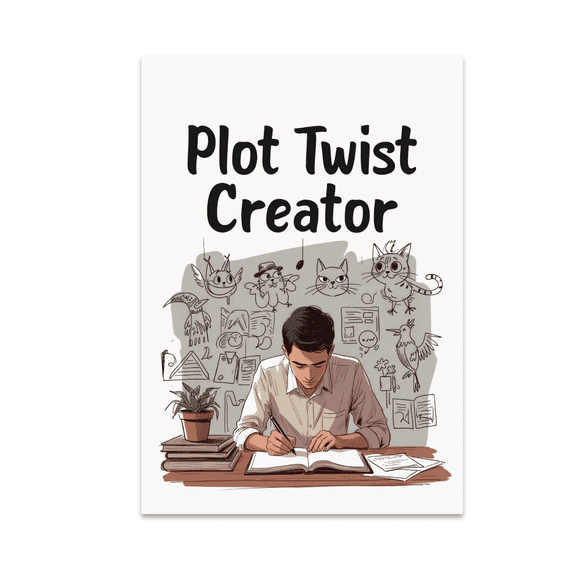 Plot Twist Creator Writing Wall Art - Aspiring Writer - 13x19 Poster Print