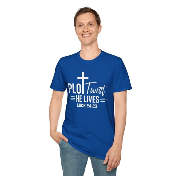 Plot Twist He Lives, Gildan Unisex Softstyle T-Shirt, Graphic Tee, S-3XL