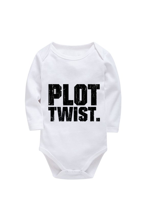 Plot Twist Plan Changer Bundle Of Joy Summer Romper Baby Boy Long Sleeve Baby Girls Romper White Unixex Baby Clothes 0-3 Mon