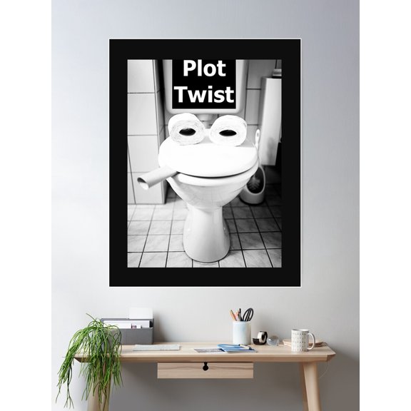 Plot Twist Poster Wall Art, Modern Wall Decor For Living Room Bedroom, 16x24 UNFRAMED