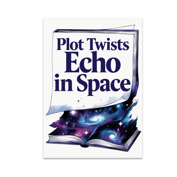 Plot Twists Echo in Space - Book Lover - 13x19 Poster Print