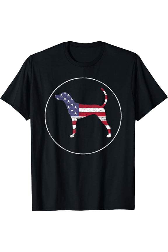Plott Hound American Flag Patriotic Dog Owner T-Shirt