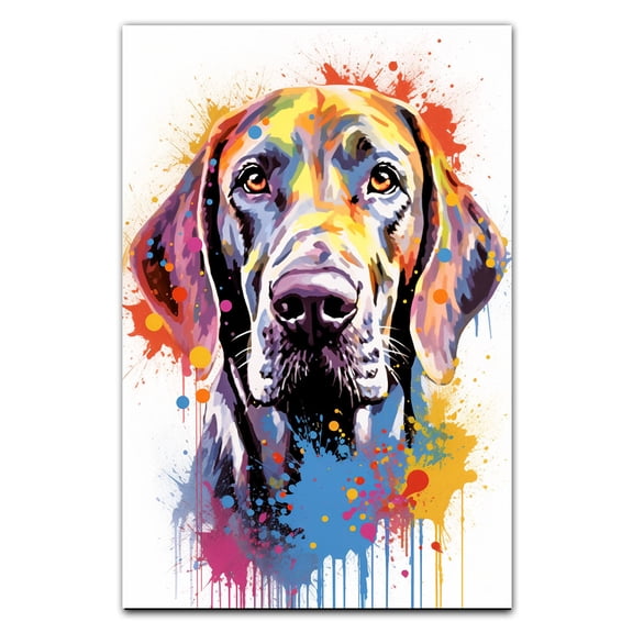 Plott Hound Dog Art - Watercolor Style Wall, Home or Apartment Decor - Sweet Poster Print Gift for Puppy Lovers, Dog Lovers, Women, Girls, Kids, Baby Room, Nursery