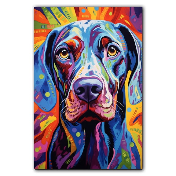 Plott Hound Dog Canvas Wall Art Colorful Pets Graffiti Highland Canvas Oil Painting Canvas Print Street Art Modern Artwork Living Bedroom Bathroom Home Office Decor