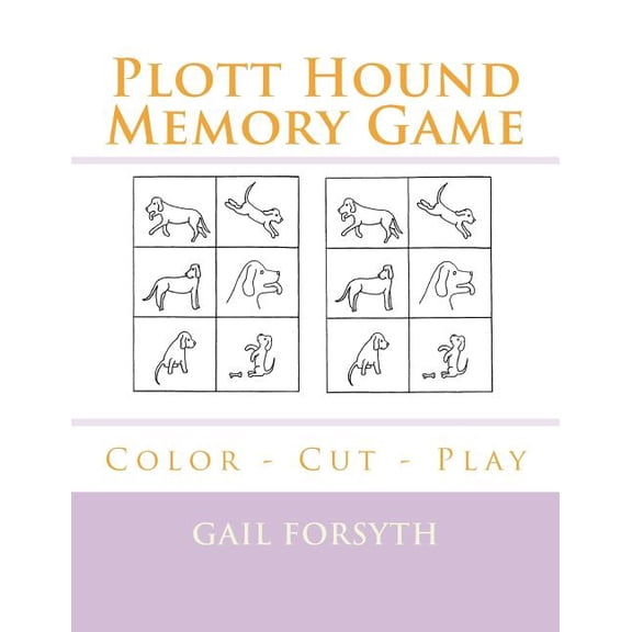 Plott Hound Memory Game: Color - Cut - Play, (Paperback)