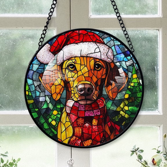 Plott Hound Ornament Christmas 2025 Pet Dog Plott Hound Dog Stained Glass SunCatcher for Window Christmas, Dog Suncatcher, Pet Lovers Gifts, Holiday Decor and Xmas Gifts Ideas