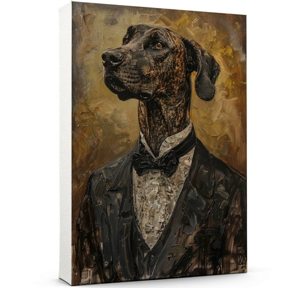 Plott Hound Wall Art Abstract Dog Posters - Plott Hound Dog Canvas Wall Art For Bedroom Decor - Large Canvas Wall Art - Dog Artwork On Canvas