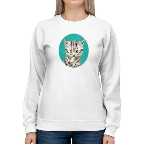 Plotting Cat Sweatshirt Women -Kayomi Harai Designs, Female x-Large