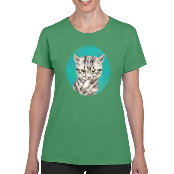 Plotting Cat T-Shirt Women -Kayomi Harai Designs, Female Small