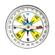 Plotting Compass, Glass Face, Aluminum Casing, 1.5 Diameter, Dial Marked - Eisco Labs