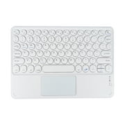 PloutoRich 10 inch Bluetooth Keyboard with Touchpad, 78 Keys Magnetic Wireless Keyboard, Ultra-Slim Rechargeable Wireless Keyboard for Laptop Tablet Computer