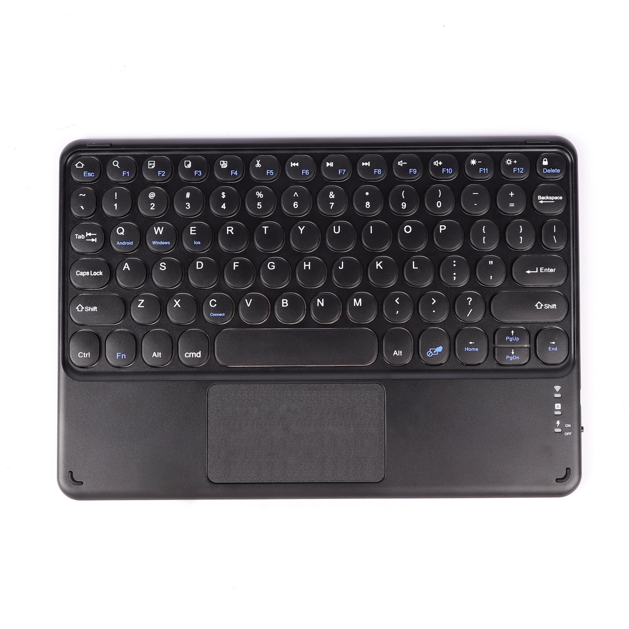 PloutoRich 10 inch Bluetooth Keyboard with Touchpad, 78 Keys Magnetic Wireless Keyboard, Ultra-Slim Rechargeable Wireless Keyboard for Laptop Tablet Computer